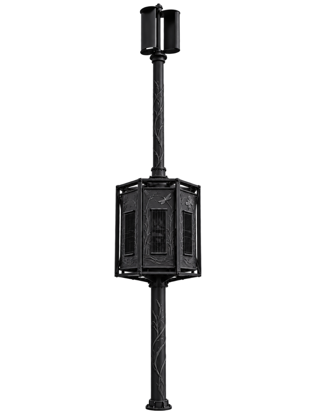 Dark wind-driven strumming instrument design study